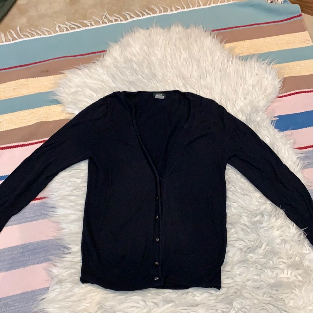 J crew 3/4 sleeve cardigan, lightweight cotton button down